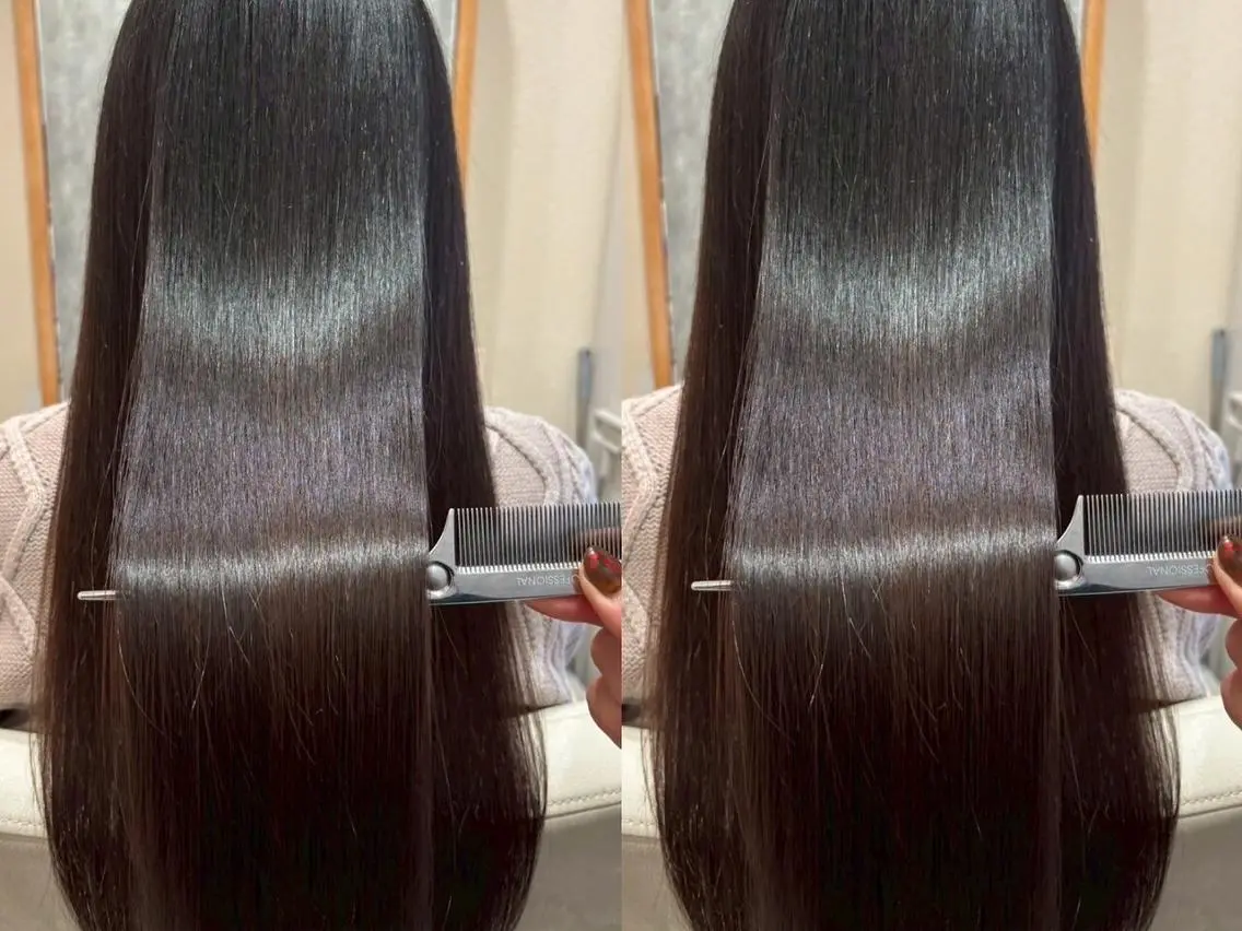ロング 髪質改善 ヘアカラー トリートメント KAEDE💖 縮毛矯正/艶カラーのヘアスタイル