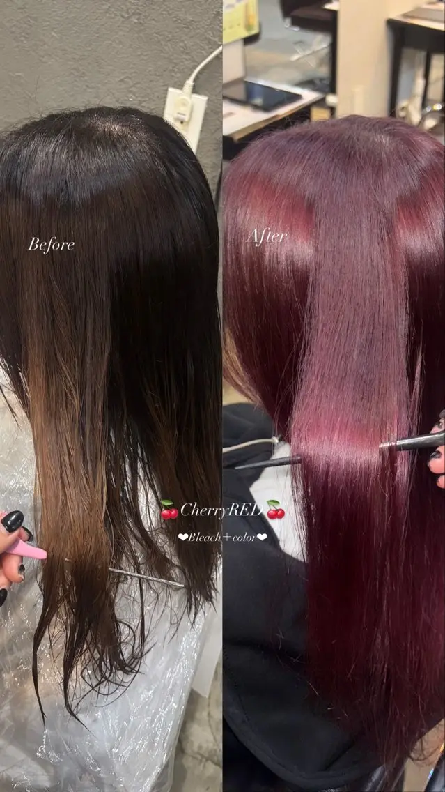 セミロング カラー ヘアカラー トリートメント 小池 かなこのヘアスタイル