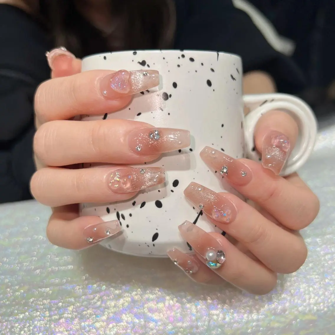ネイル アートネイル 長さ出し ネイルチップ Queen‘s なんのネイルデザイン