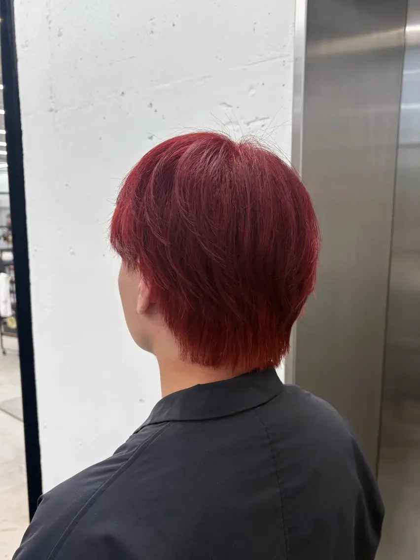 カラー メンズ レッドカラー カット ヘアカラー トリートメント 🌟ゆりあ🌟 JILLSTUDIOのヘアスタイル