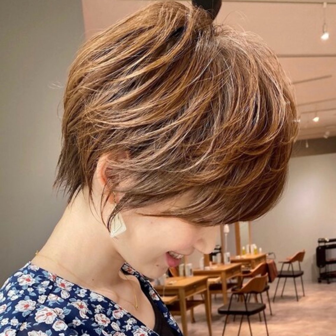ショート カラー カット ヘアカラー 似合わせショートカ ット/福岡/えりのヘアスタイル