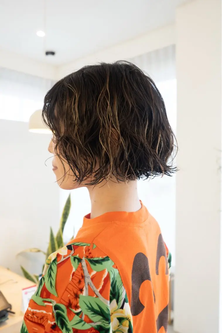 ショート カット ヘアカラー パーマ トリートメント 瀬長なおみ U too e'sのヘアスタイル
