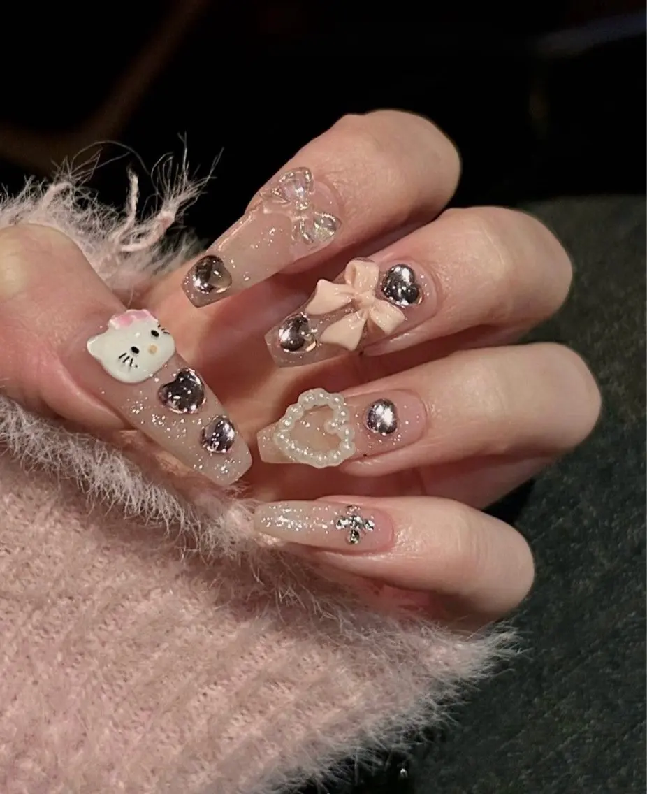 ネイル 長さ出し フレンチネイル グラデーション 卒業式 マグネットネイル ハンドネイル MIHANA NAILのネイルデザイン