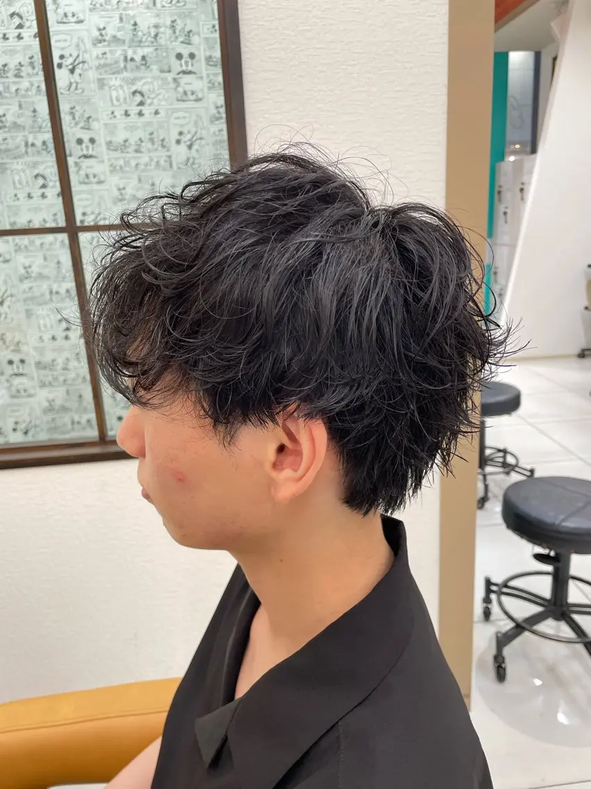 ショート メンズ メンズパーマ カット パーマ 伊藤 隆星のヘアスタイル