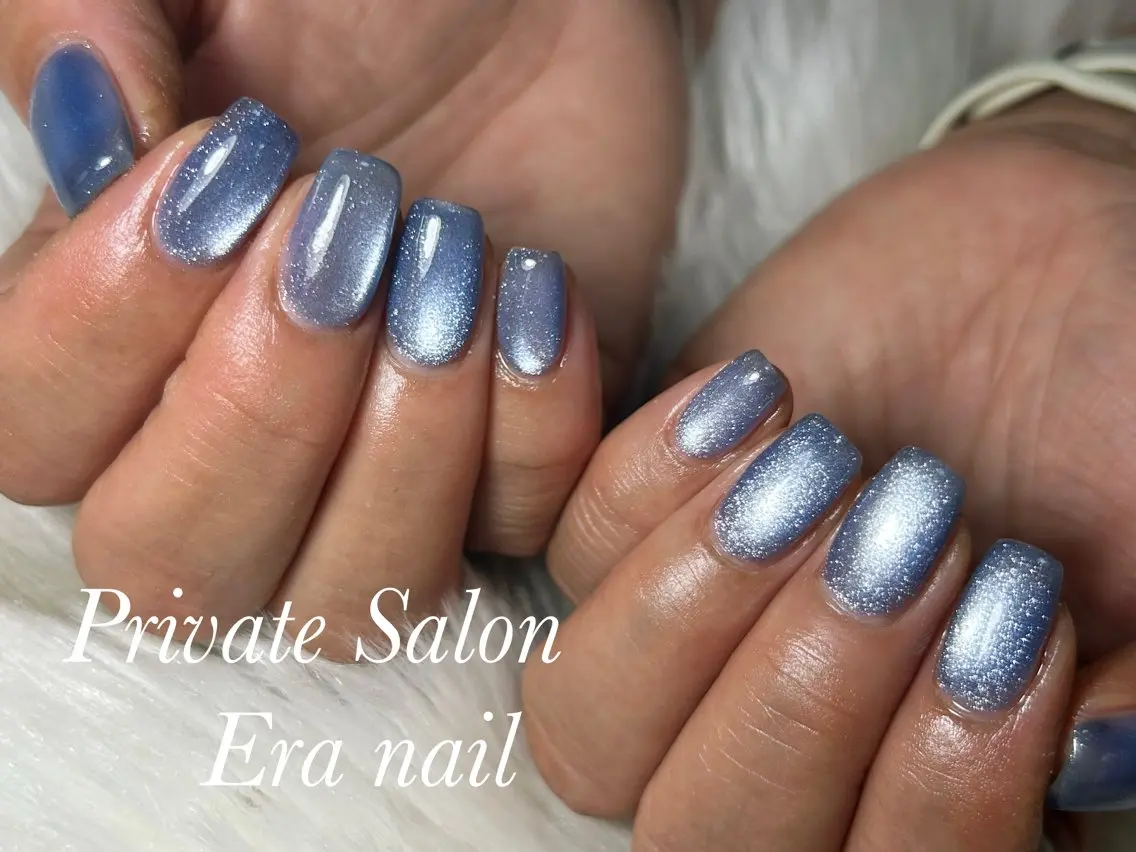 ネイル マグネットネイル マグネットワンカラー ワンカラーネイル ハンドネイル Era nailのネイルデザイン