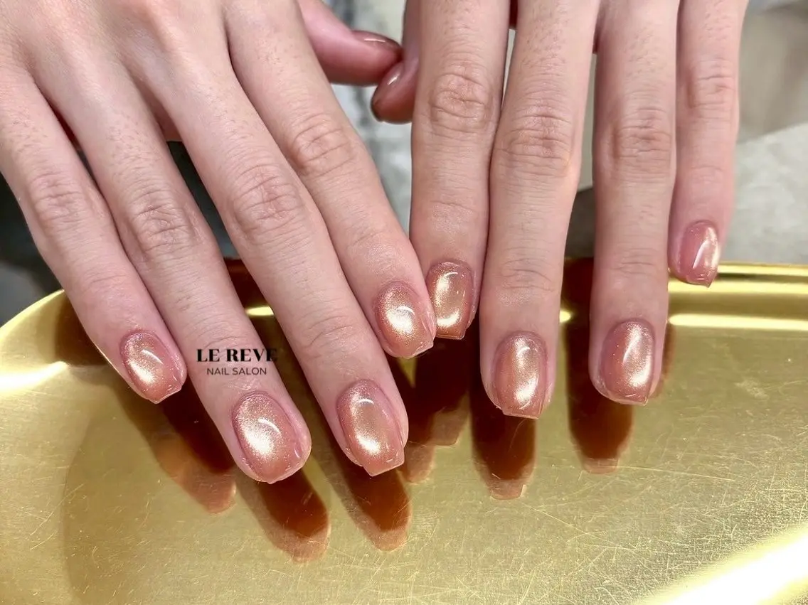 ネイル 韓国ネイル ニュアンスネイル シンプルネイル 夏ネイル ワンホンネイル LE REVE nailsalonのネイルデザイン