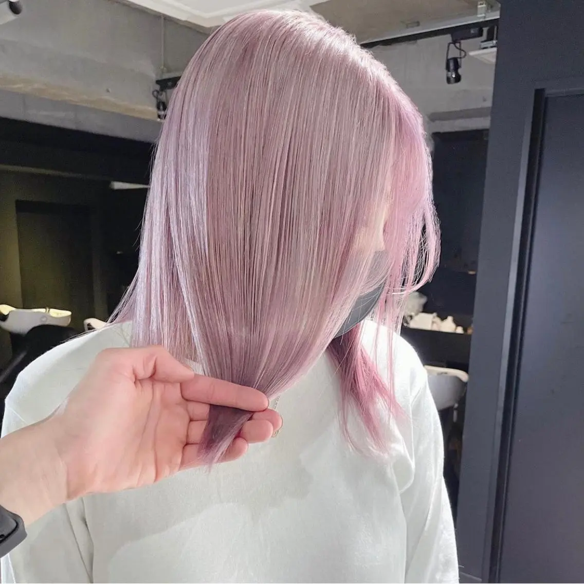 セミロング カラー ラベンダーカラー ヘアカラー トリートメント ✨MiL✨ ✨心斎橋✨のヘアスタイル