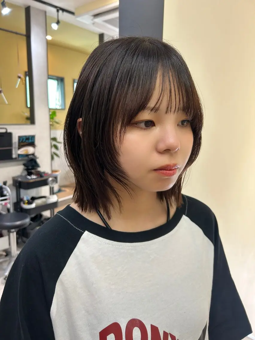 ショート ボブレイヤー ボブ レイヤーカット カット トリートメント hubhair レイヤー/透明感のヘアスタイル