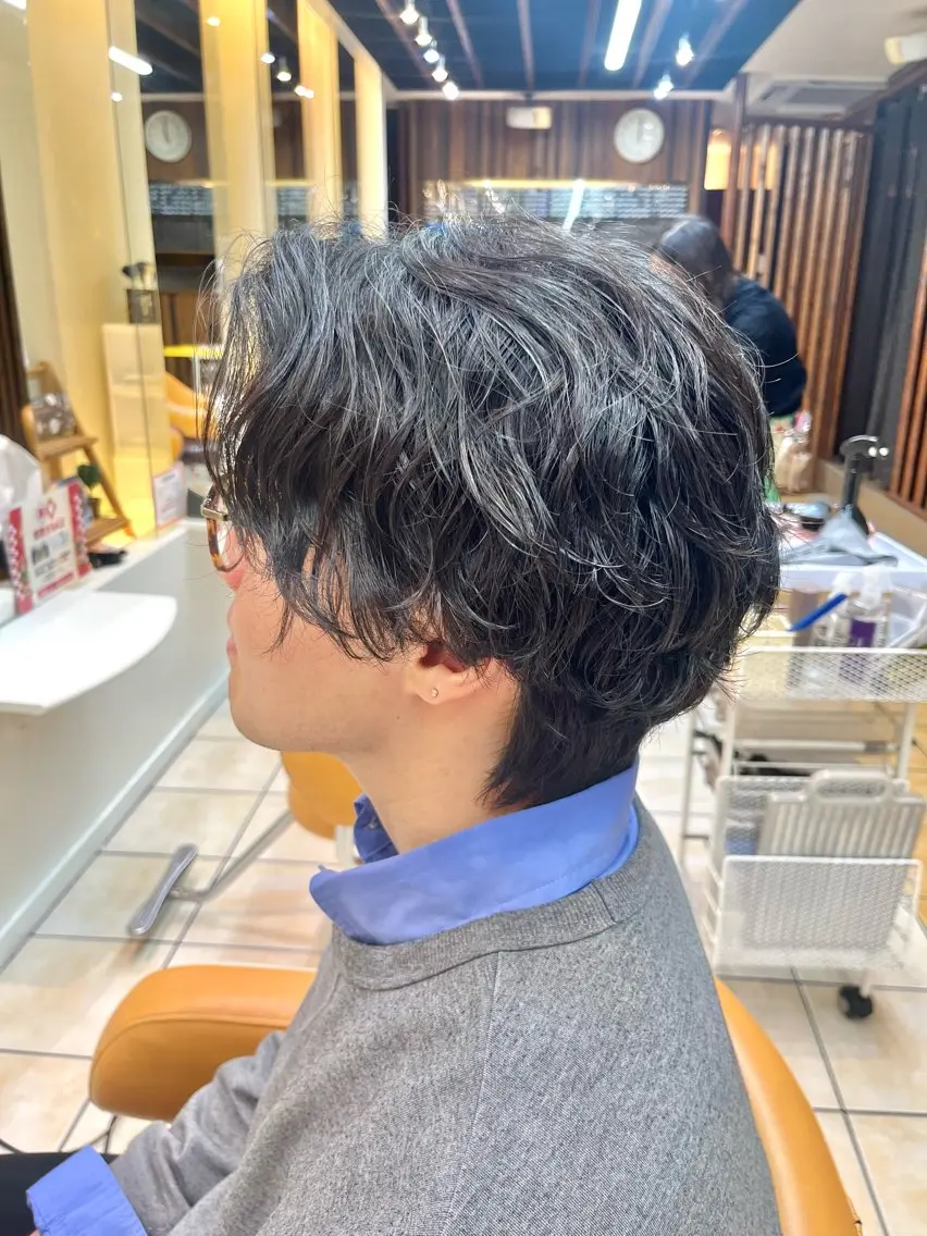 ショート パーマ メンズ メンズパーマ メンズ特化/パーマ/ 髪質改善　高野奨馬のヘアスタイル