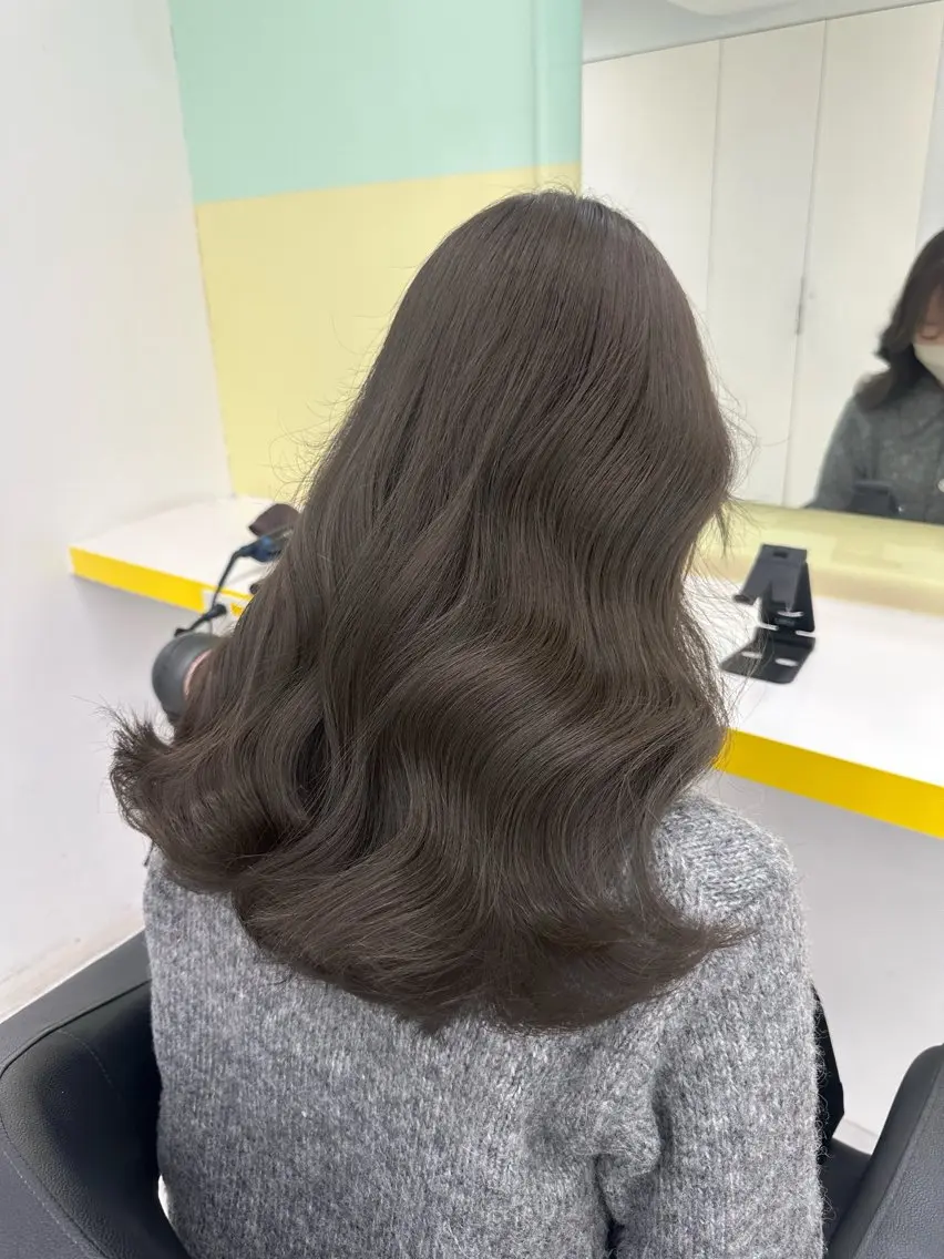 カラー ヘアカラー トリートメント ブリーチ縮毛矯正飛我 韓国ヘア🫧のヘアスタイル