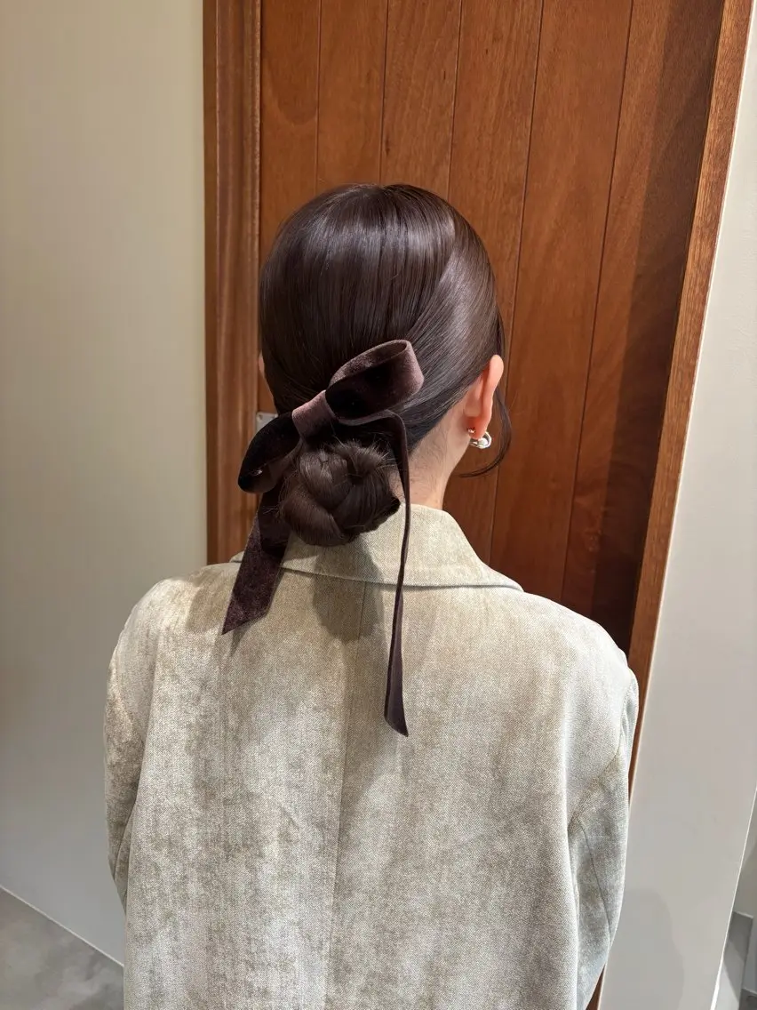 セミロング ヘアアレンジ ヘアセット satsuki レイヤー・暖色のヘアスタイル
