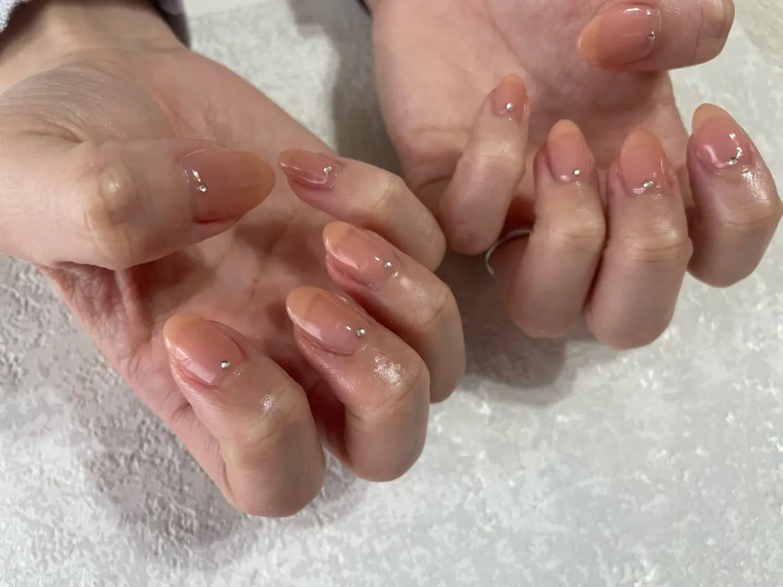 ネイル ジェルネイル メンズネイル パラジェル 春ネイル ワンホンネイル kikinail 溝の口のネイルデザイン