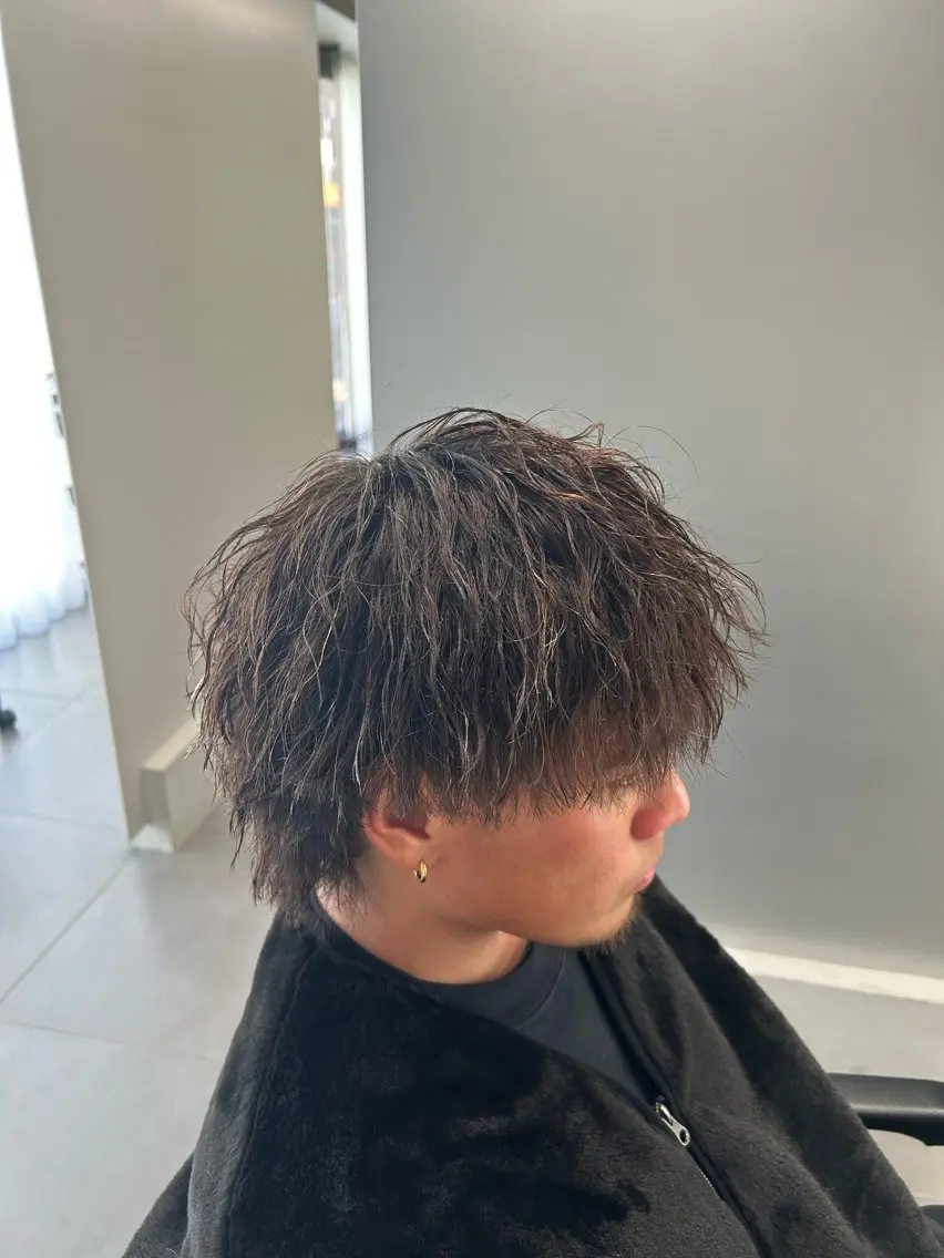 ショート パーマ メンズ メンズパーマ カット ヘアカラー パーマ ヘアセット 立川メンズパーマ職人 店長/小泉文人のヘアスタイル