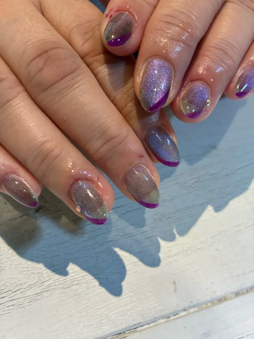 ネイル フレンチネイル マグネットネイル door nailのネイルデザイン