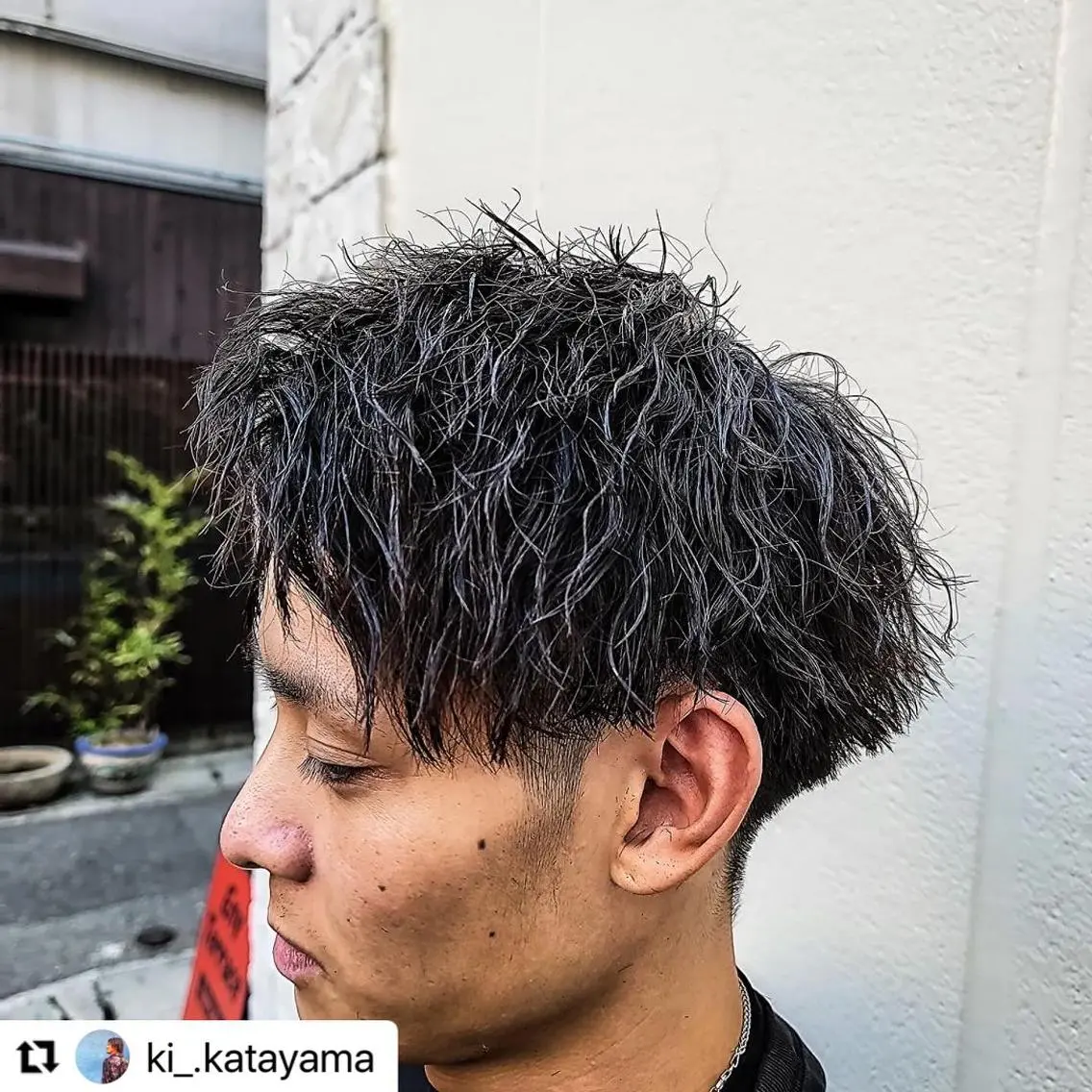 ミディアム カラー メンズ ミディアムパーマ メンズパーマ メンズツイストパーマ 波巻きパーマ ツイストパーマ 🩷Eny terrace🩷のヘアスタイル
