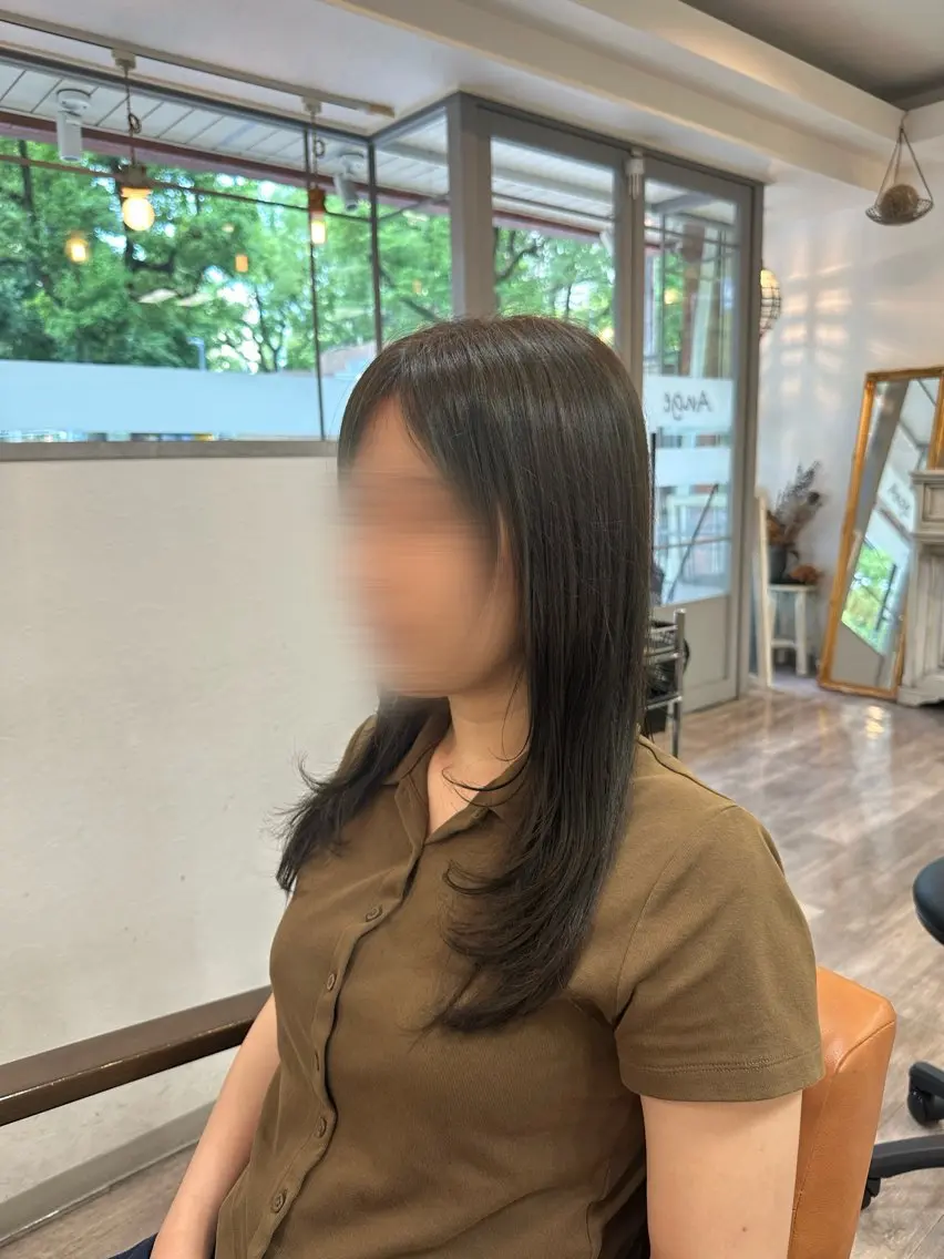 ロング 顔周りカット レイヤーカット カット トリートメント カットモデル募集中 🌟/田中 桜風のヘアスタイル