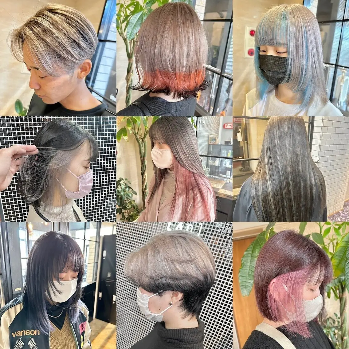 ミディアム カラー メンズ デザインカラー ハイトーンカラー💇 磯本　貴信のヘアスタイル