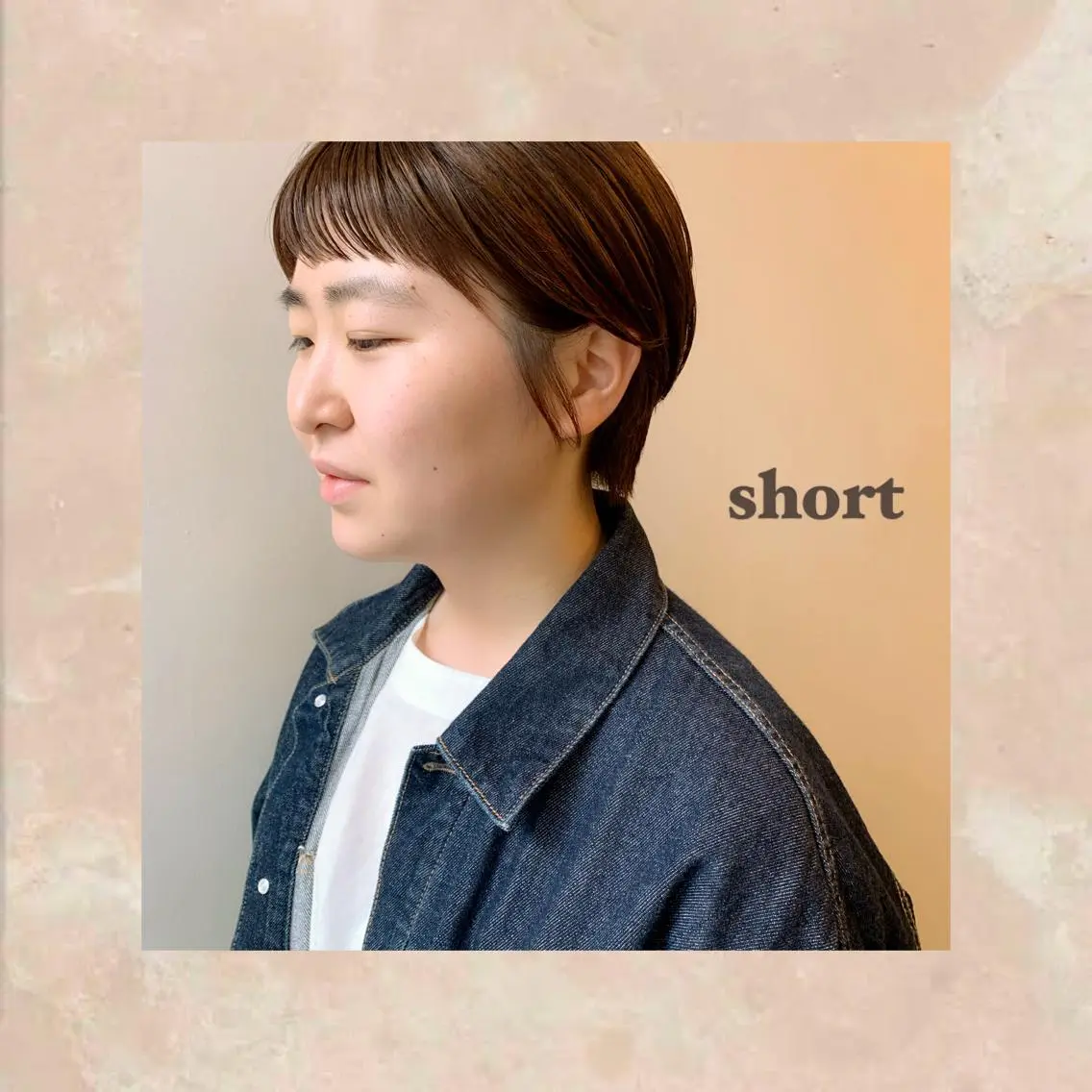 ショート オン眉 ショートヘア apish パーマ/夏琳🌻のヘアスタイル
