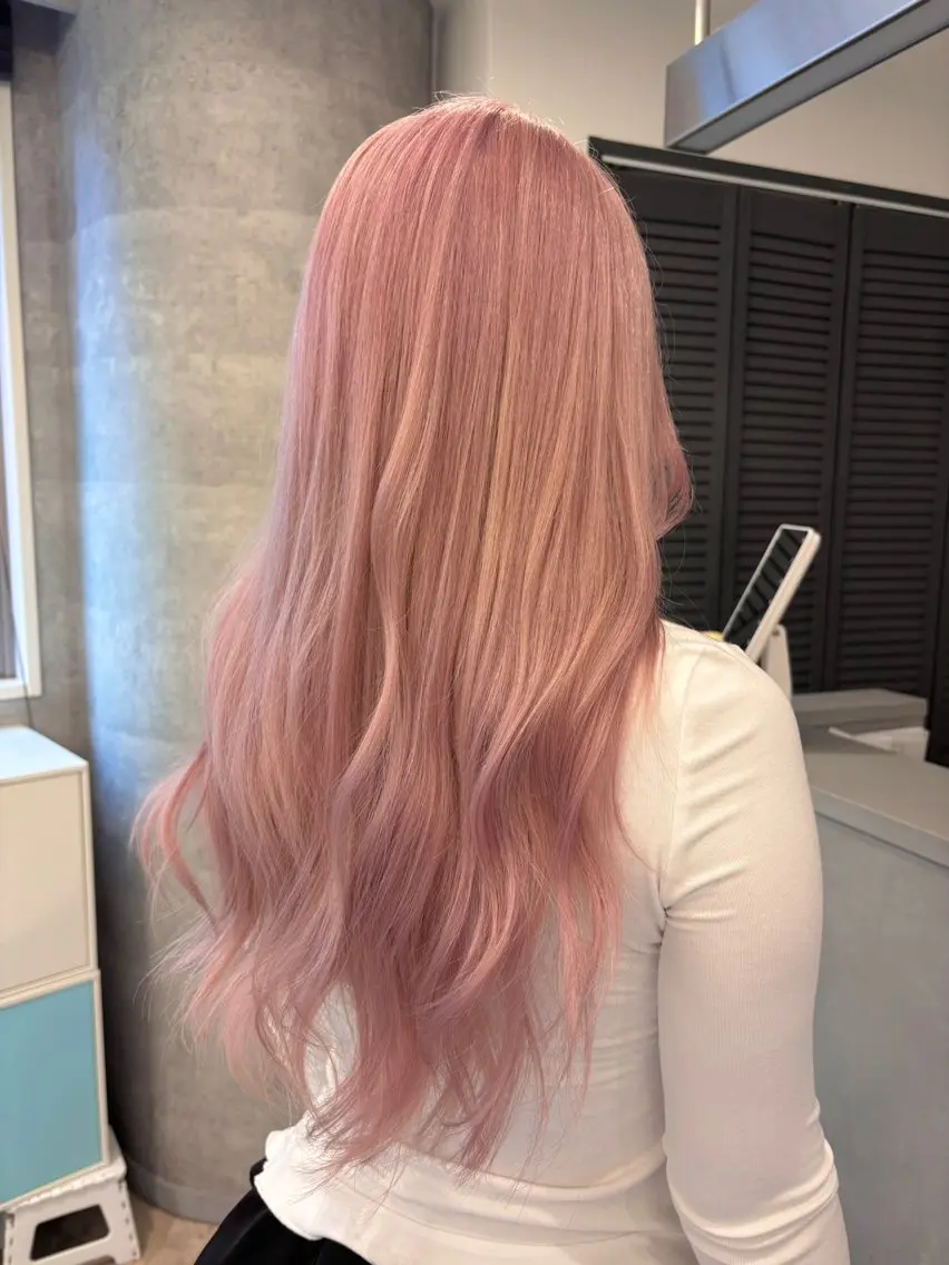 ロング カラー ヘアカラー 艶髪ハイトーンカラー kana♡のヘアスタイル