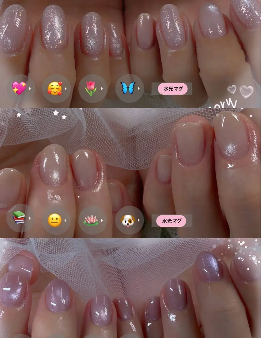 ネイル チークネイル フレンチネイル ガーリー ガラスフレンチ グラデーション ハンドネイル ハンドケア Chill Nailsalonのネイルデザイン