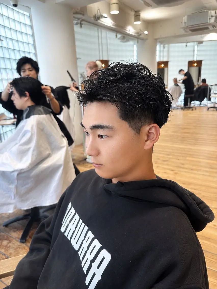 パーマ メンズ オールバック メンズパーマ カット パーマ えいじ| メンズ特化✂️のヘアスタイル