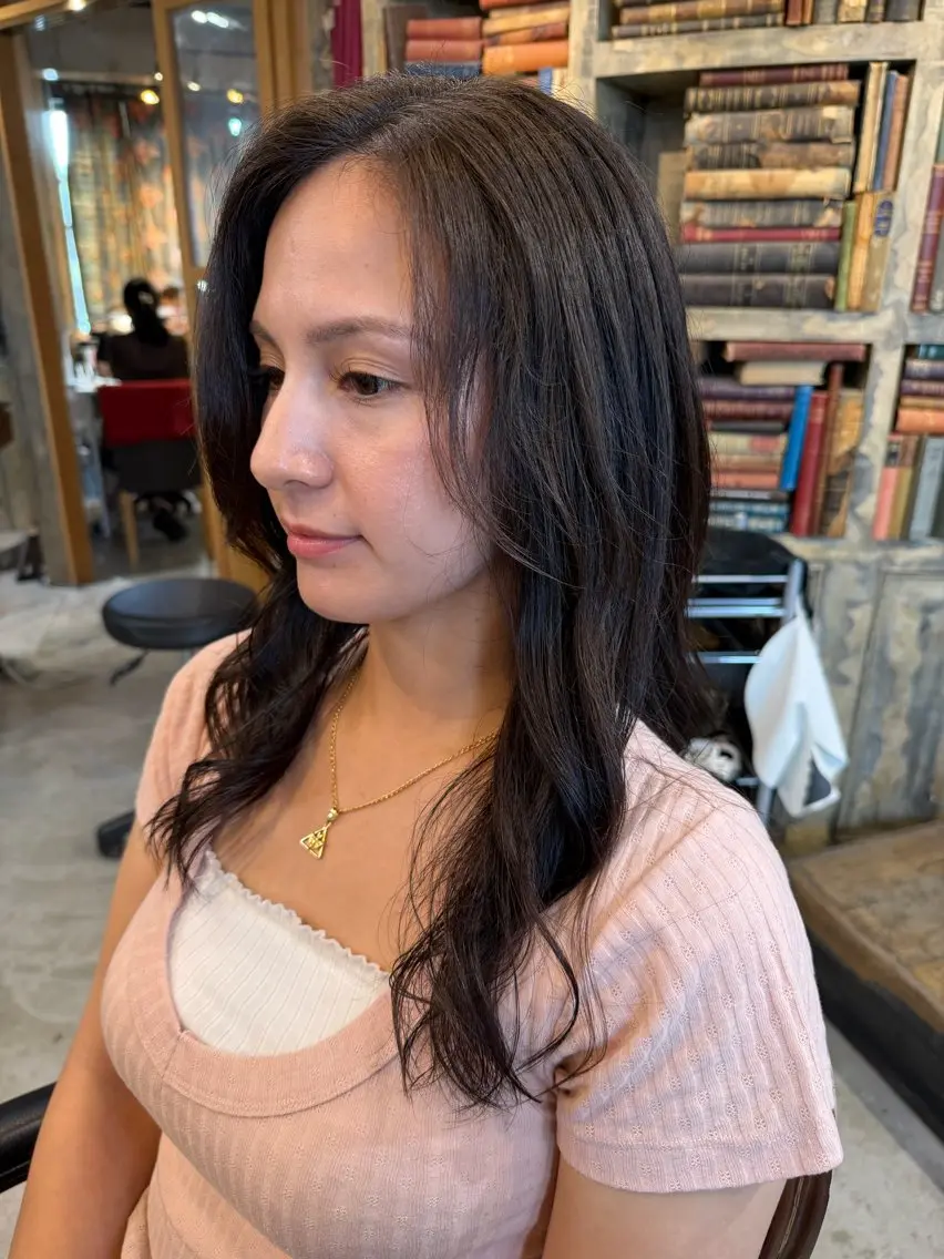 ロング カラー ヘアアレンジ ロングレイヤー 透明感カラー グレージュ レイヤーカット ロング カット ヘアカラー トリートメント 🍀Ryosuke 🍀のヘアスタイル