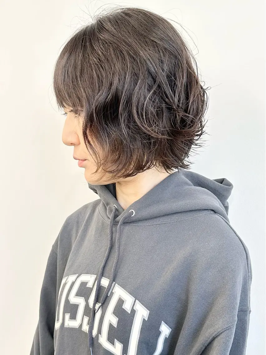 ミディアム パーマ カット パーマ ボブ/ゆるふわ ボブパーマ/とういのヘアスタイル