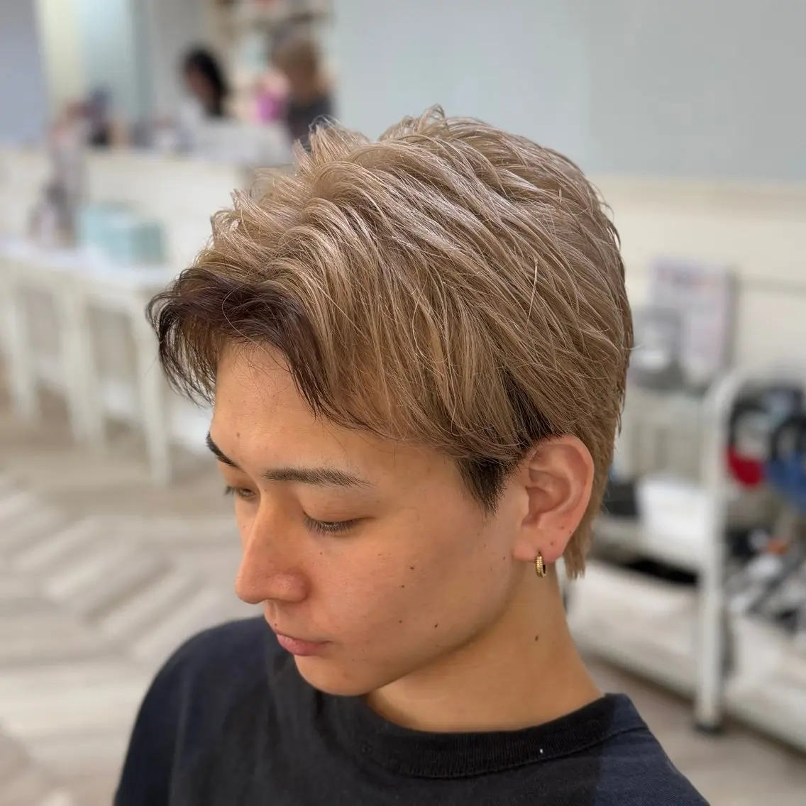 ショート メンズ カット ヘアカラー レイヤーカット/ 艶カラー🌙Rinoのヘアスタイル