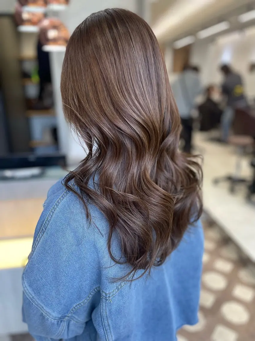セミロング カラー ベージュカラー AIRI layer cut hairのヘアスタイル