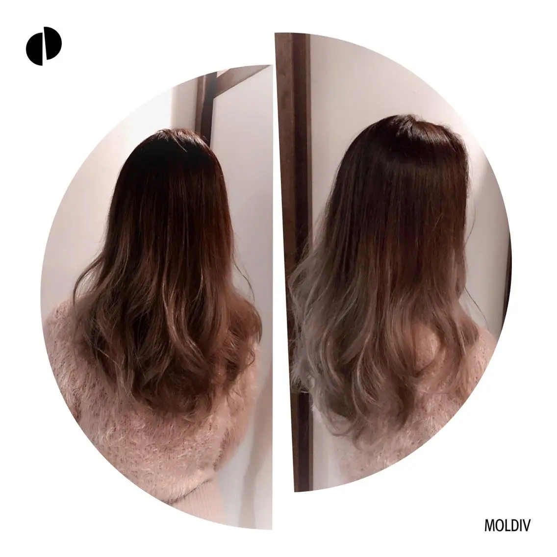 セミロング ロング カラー グラデーションカラー グレージュ ✨縮毛矯正✨髪質改善 ナカシマ ユミのヘアスタイル