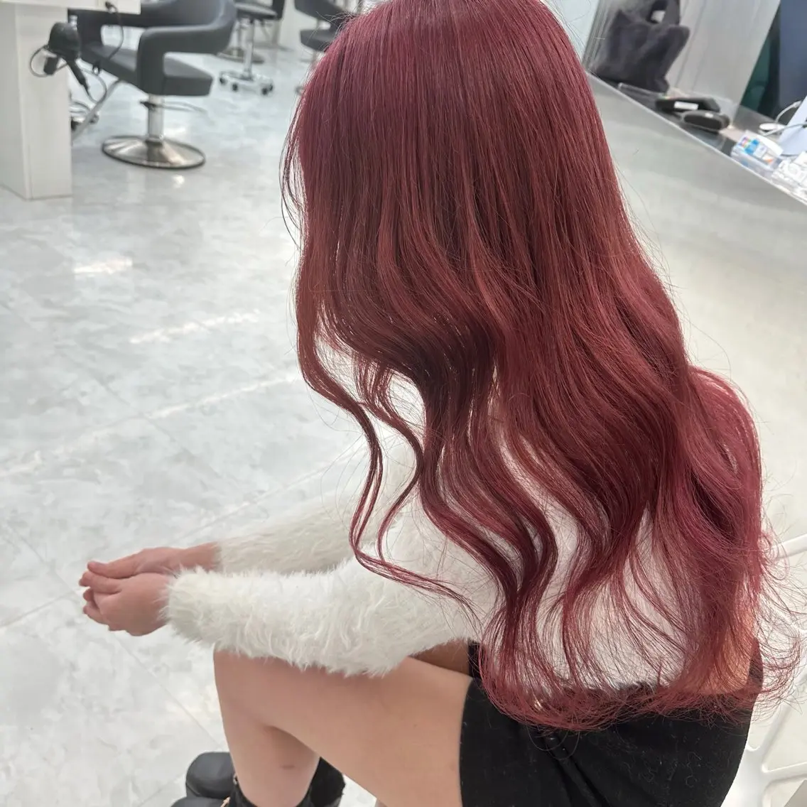 ロング カラー ヘアカラー トリートメント ヘッドスパ ヘアセット レイヤーダブルカラー KYONのヘアスタイル