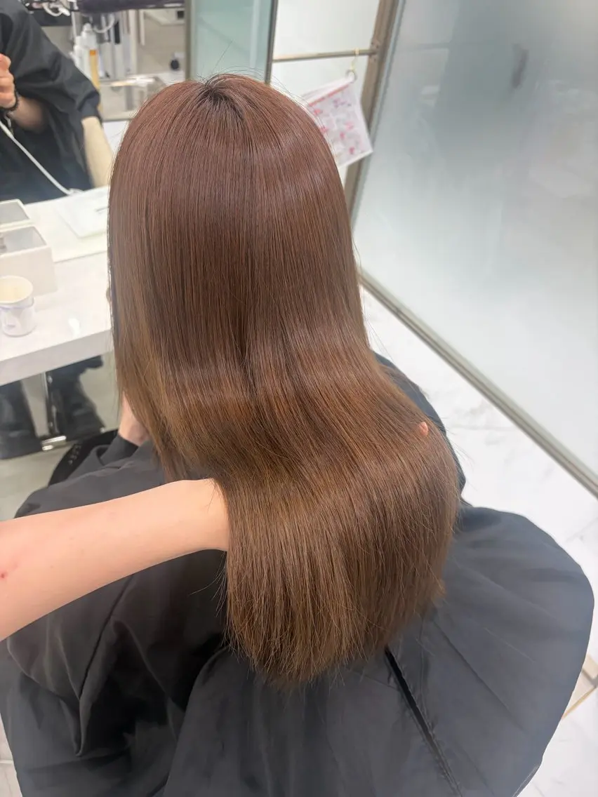 ロング カラー トリートメント ヘアカラー ヘアセット 加藤 綾菜のヘアスタイル