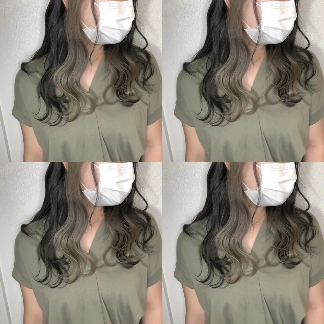 セミロング カラー ブリーチ あさだ しゅうたろうのヘアスタイル