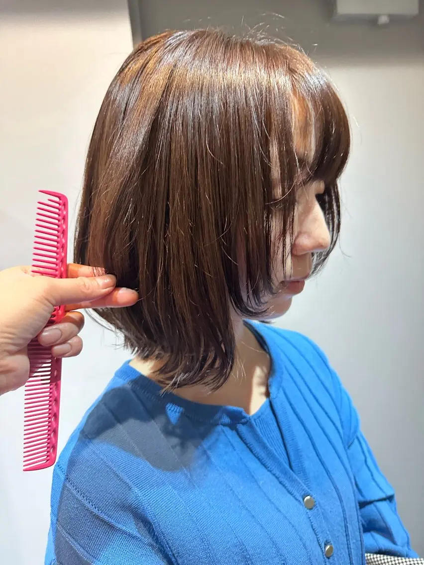 ショート カラー 縮毛矯正 縮毛矯正+モテカラー 🎀✨MIHOのヘアスタイル