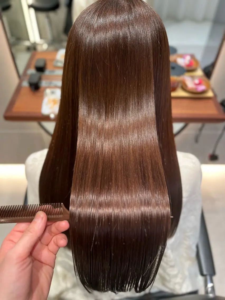 ロング トリートメント 海老名パーマモデル くによしのヘアスタイル