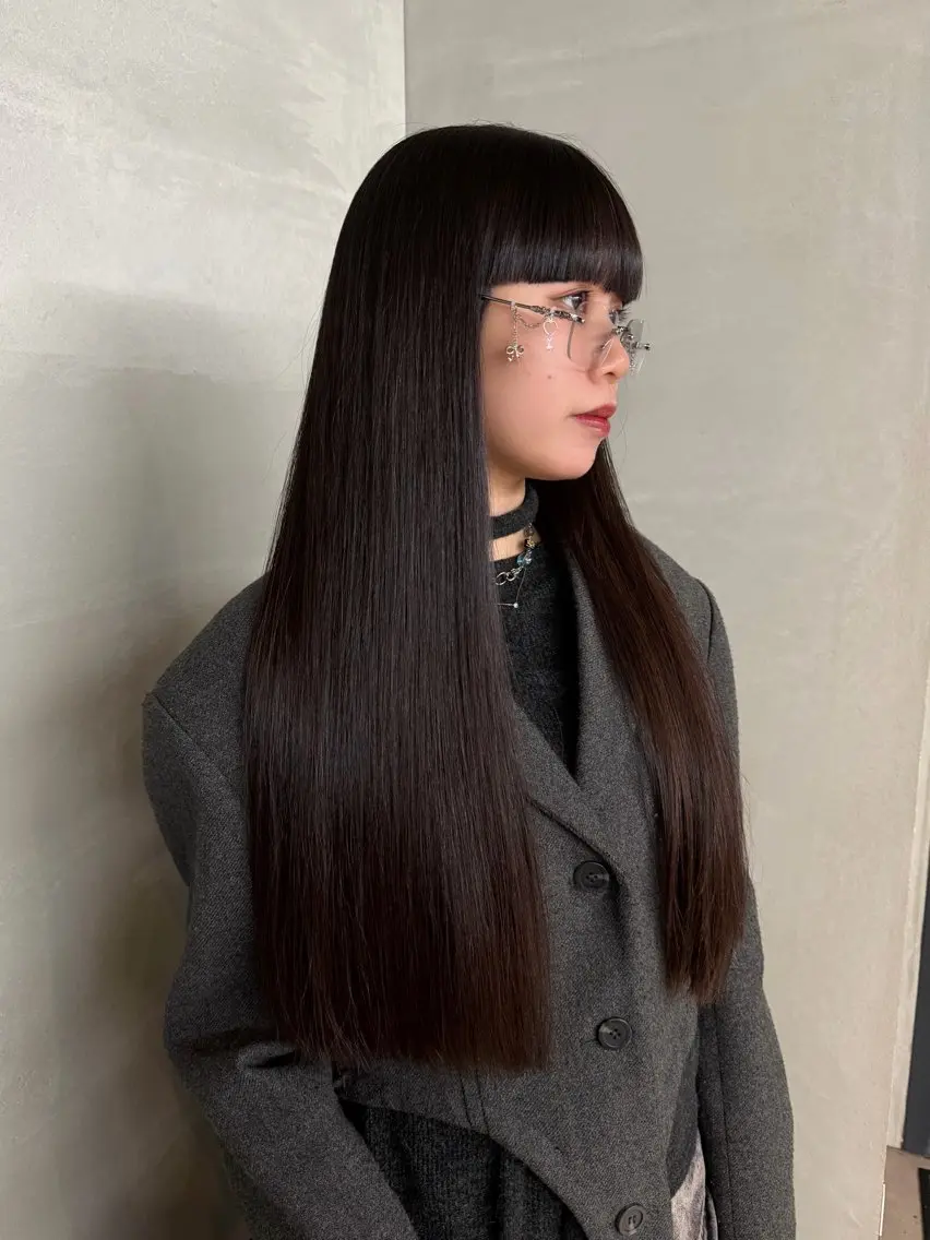 ロング カット 縮毛矯正 トリートメント いとう まいこのヘアスタイル
