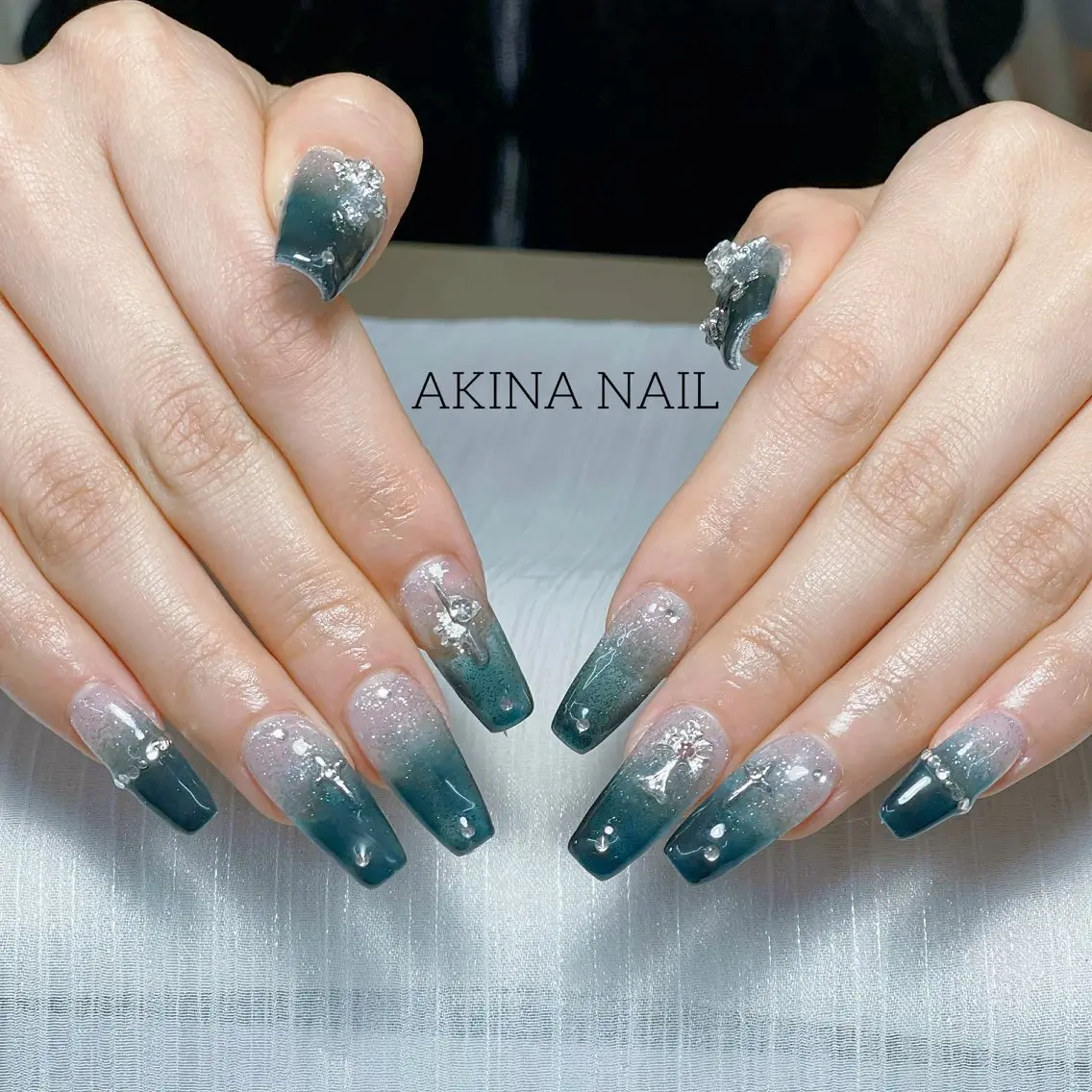 ロング ハンドネイル Akina Nail 亀戸のネイルデザイン