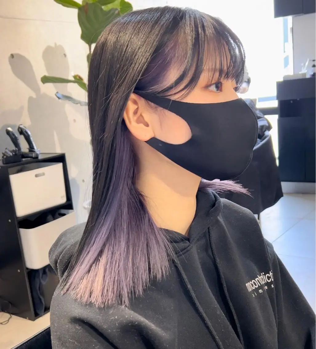 セミロング カラー ヘアカラー トリートメント 赤みゼロ/透明感 カラー🌿KANTAのヘアスタイル