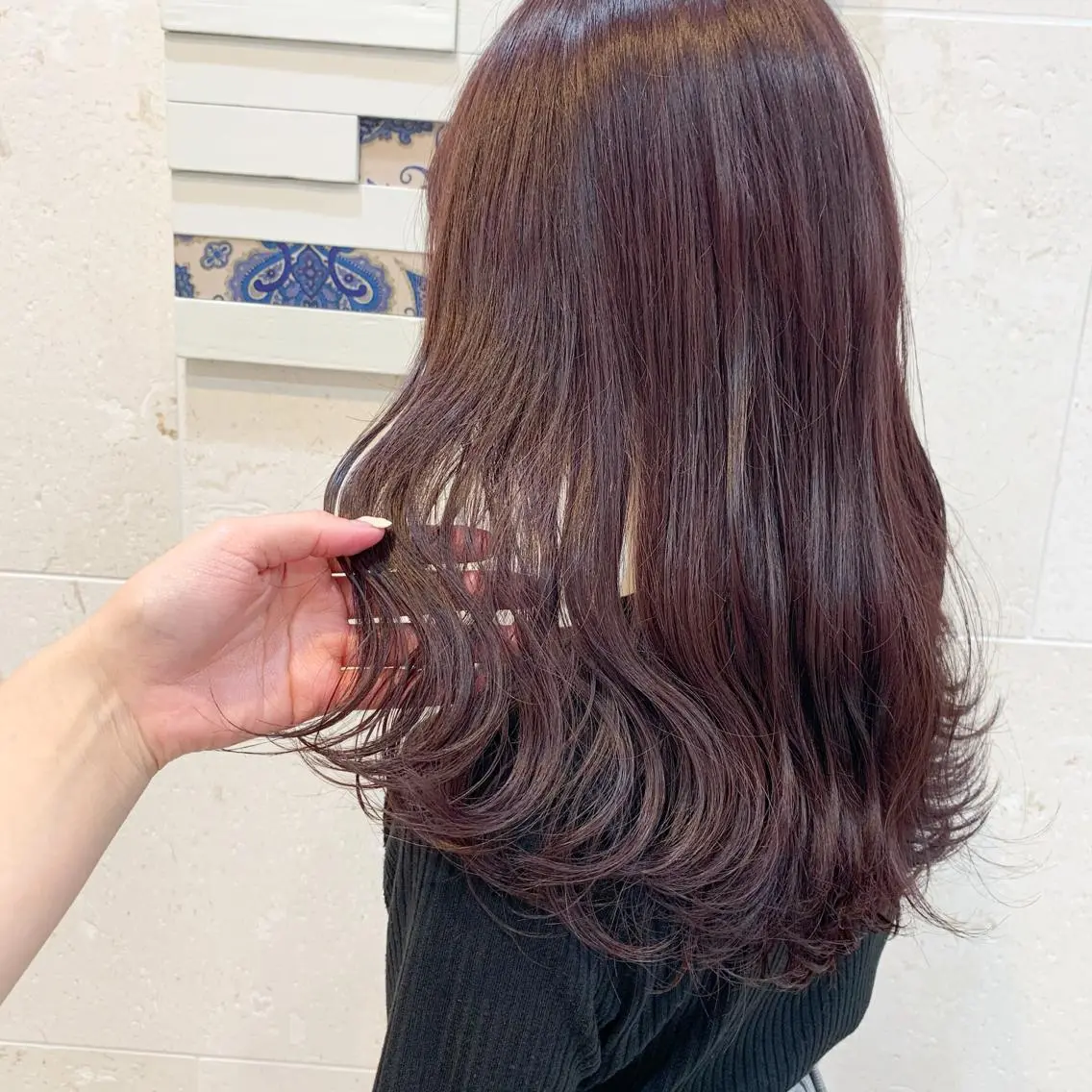 セミロング カット ヘアカラー トリートメント 💘カラー人気No. 1💘SAYAのヘアスタイル