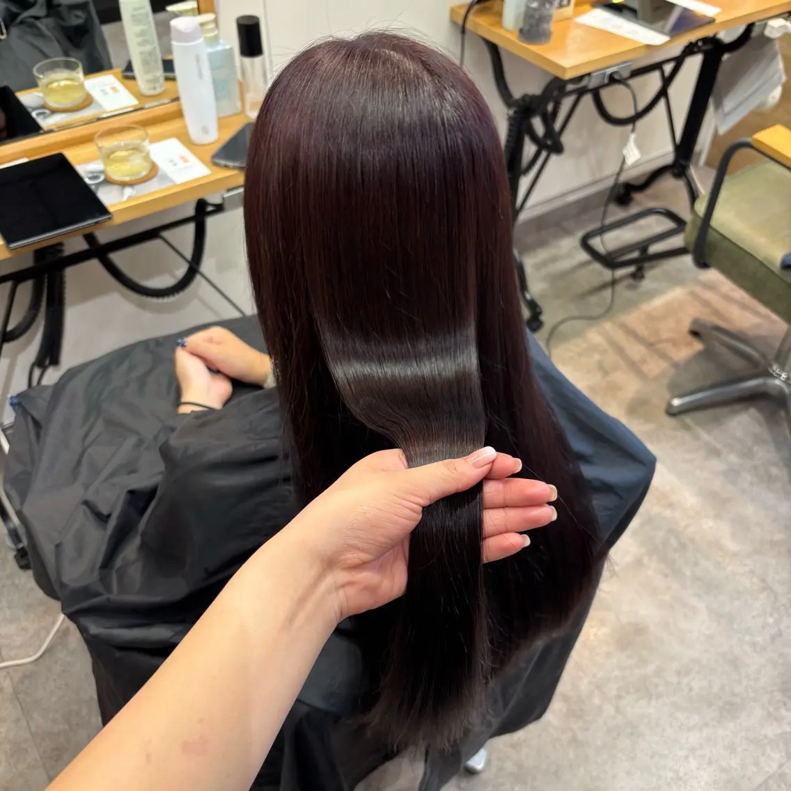 カラー ラベンダーカラー ピンクカラー ピンクラベンダー カット ヘアカラー トリートメント 銀座：似合わせカラー オリーブ🫒アレンジのヘアスタイル