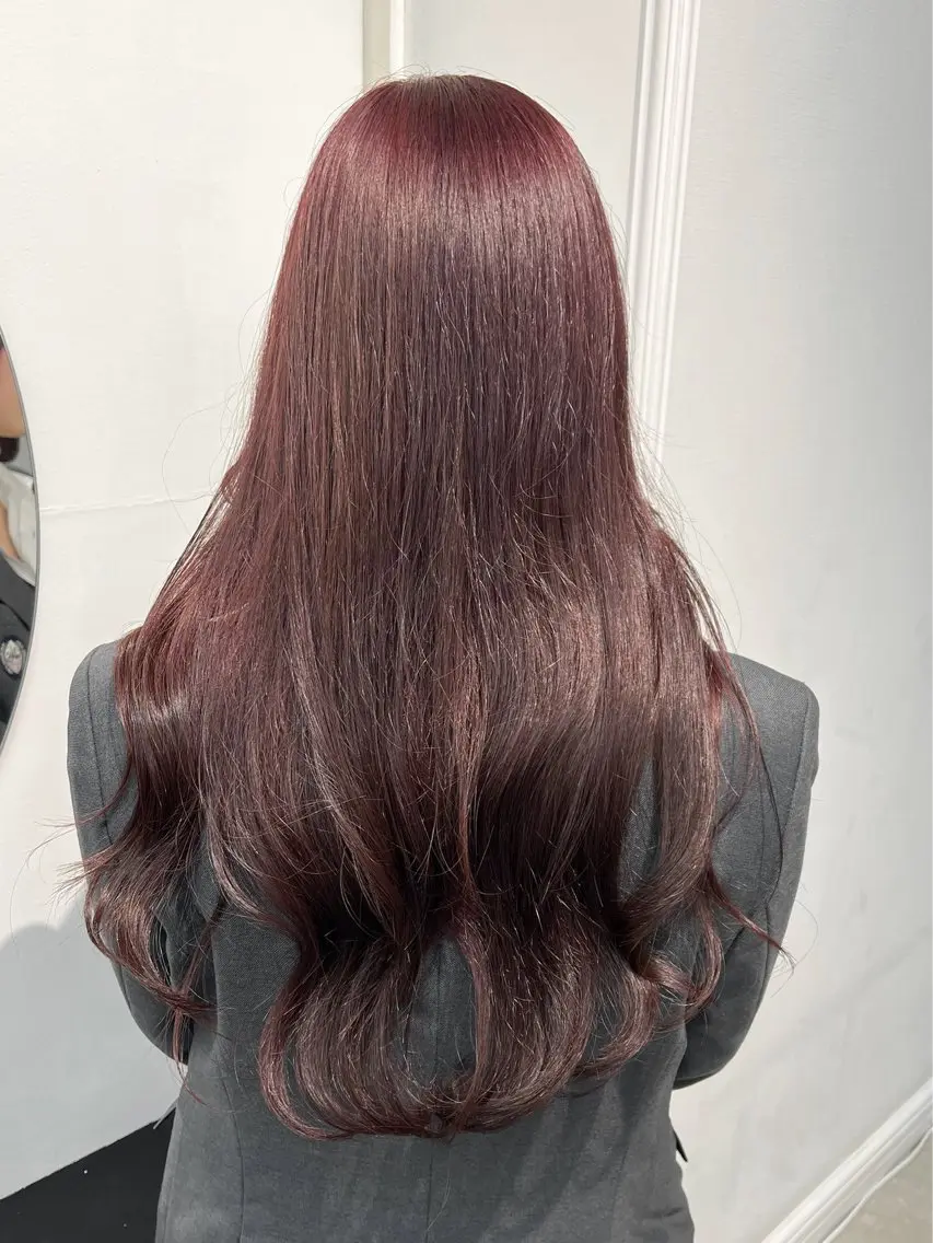 ロング ヘアカラー 韓国レイヤー 🎀ダブルカラーのヘアスタイル