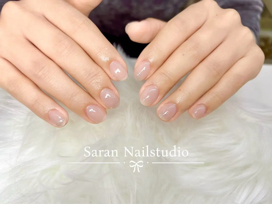 ネイル アートネイル 長さ出し フットネイル ジェルネイル 韓国ネイル Saran Nailstudioのネイルデザイン