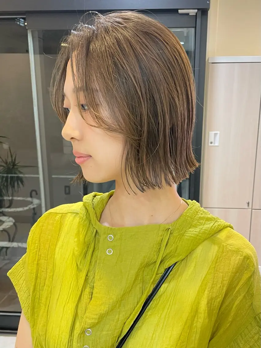 ショート 切りっぱなしボブ アッシュ ボブ カット 【ボブ/個室サロン】 癒し空間mimuraのヘアスタイル