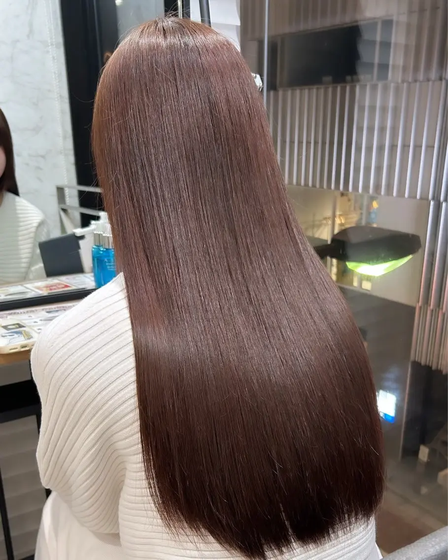 ロング カラー ブラウンカラー ロング 🧣艶カラー・ヘア セット Chie🧸のヘアスタイル