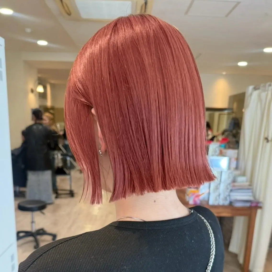 ミディアム カラー カット ヘアカラー 🍎暖色🍊/ボブ/ ケアブリーチ/あいらのヘアスタイル