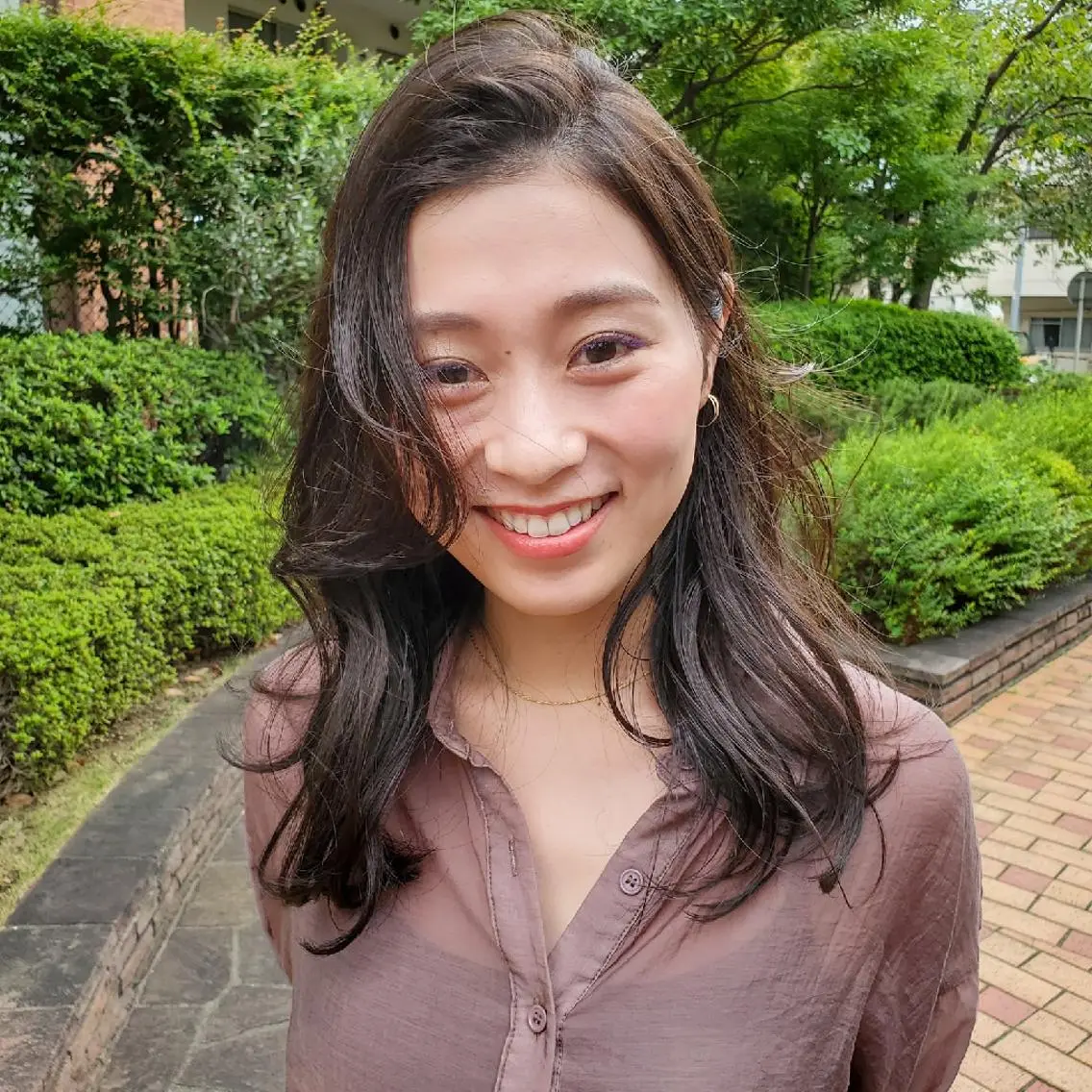 セミロング カラー 切りっぱなしボブ ショートボブ セミロングパーマ バレイヤージュ ベージュカラー カット ヘアカラー トリートメント 韓国レイヤー柔らかい 地毛風縮毛矯正/マツのヘアスタイル