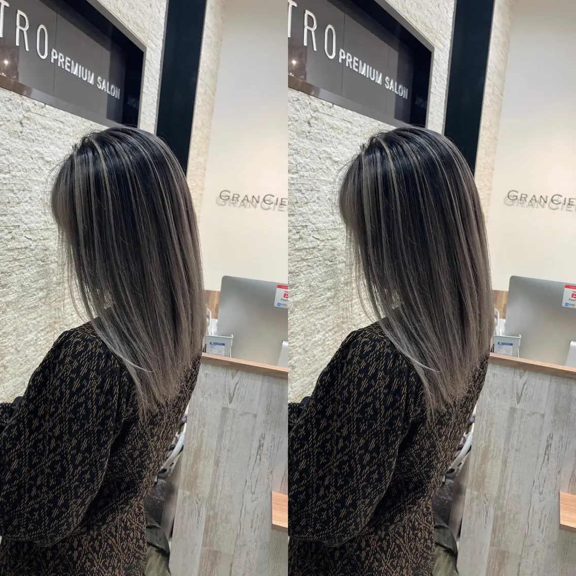 セミロング ヘアカラー トリートメント Y Uのヘアスタイル