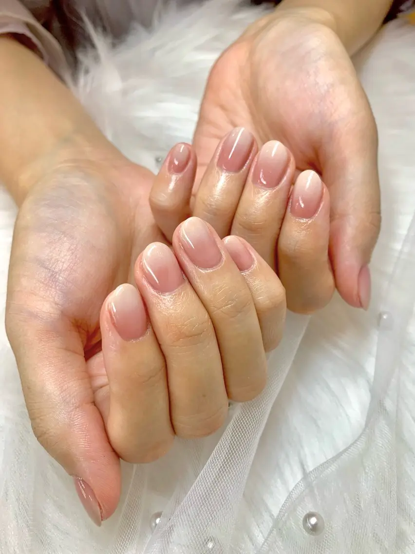 ネイル ピンク ピンクベージュ 百瀬 直美のネイルデザイン