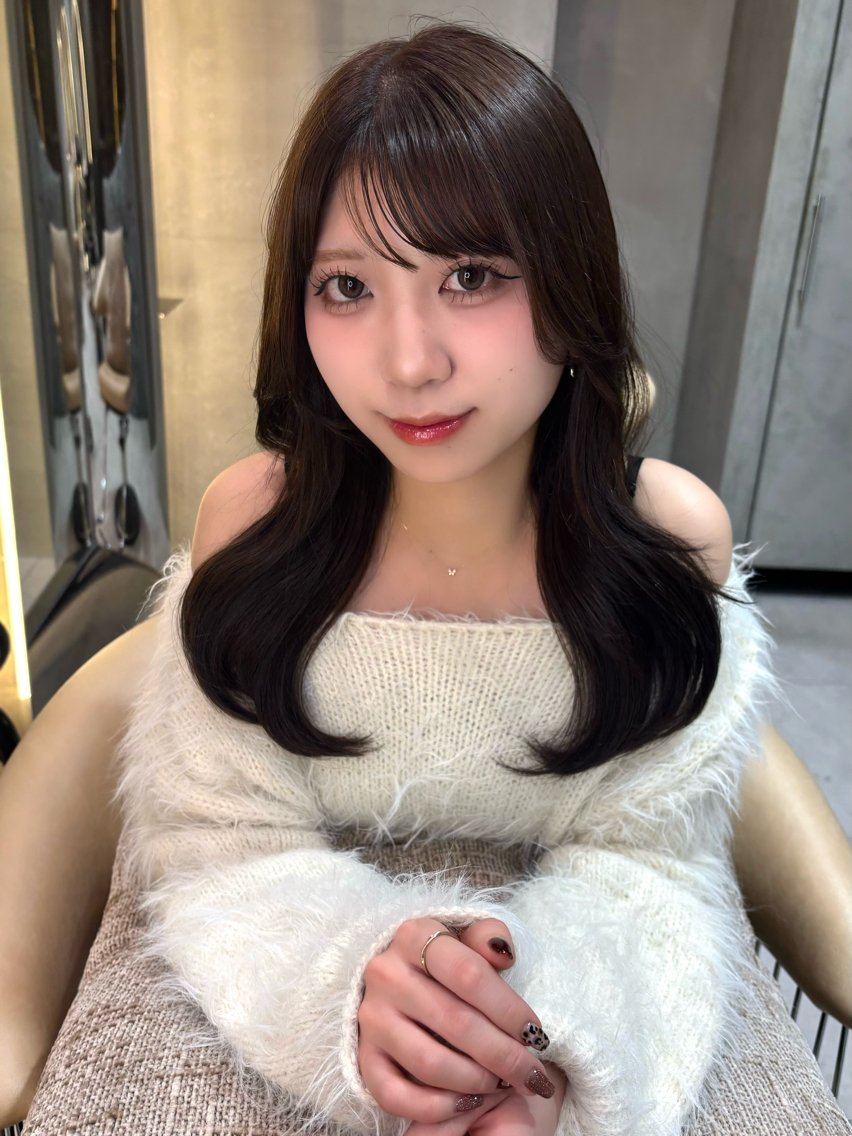 ロング カット ヘアカラー トリートメント さくら/縮毛矯正 レイヤー/🖤のヘアスタイル