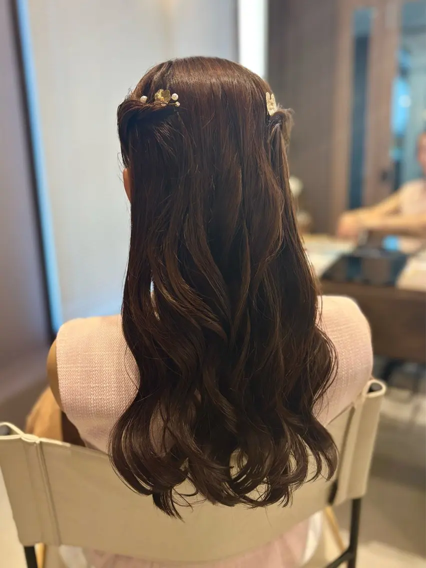 ロング ヘアアレンジ ヘアセット 🎼レイヤー/透明感 カラー/nene♬のヘアスタイル